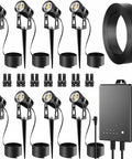 Outdoor Low Voltage Landscape Lighting Kit With 8 Lights 60W Transformer 65Ft Wire 3000K Warm White Waterproof Garden Pathway Yard Spotlight Set Easy Install Dope Night Illumination
