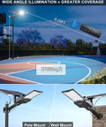 Ultra Bright 10000W Solar Street Lights Outdoor For Parking Lots And Yards 6500K Dusk To Dawn IP67 Waterproof Flood Lamps