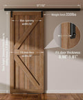 Heavy Duty 5 Foot Ceiling Mount Box Rail Barn Door Hardware Kit For Single Door No Fuss Sliding Track System Aluminum Alloy