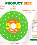 4.5 Inch Tile Cutter Diamond Blades For Angle Grinder Pack Of 4 With Premium Diamond Grit And Reinforced Steel Base Delivers All Day Sharpness, Low Friction, Chips Free Cuts On Ceramic Porcelain And Stone Tiles.