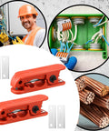 Two Piece LCP-240 Wire Stripper Set With Ten Blades, Heavy Duty Cable Stripping Tool For AWG 12 To 4/0 Cables, Battery And Welding Wires