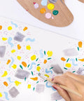 Person painting on paper with vibrant colors, Gold Metallic Water Based Alkyd Paint Matte Finish 100 Ml Weatherproof After 24 Hours Non Fading