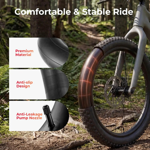 24 Inch Bike Inner Tubes Twin Pack 24x1.75 1.95 2.10 2.125 Butyl With 35mm Schrader Valve Includes 2 Tire Levers Replacement Tube