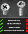 Comparison of durable stainless steel screws vs standard, featuring M6x16 design used in 8Pcs Screw Rotor Brake Disc Retaining Screws.