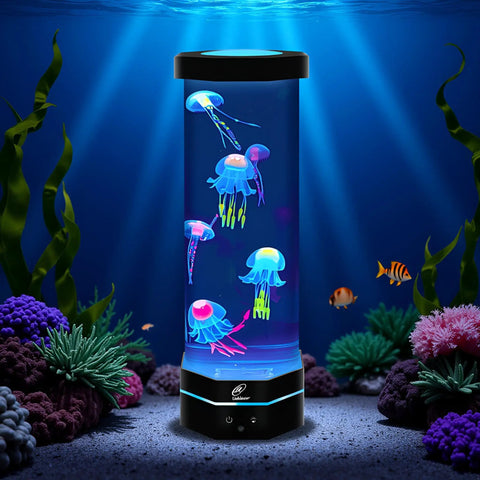 LED Fantasy Jellyfish Lamp With Color Changing Lights For A Chill Sensory Aquarium Mood Vibe 15 Inch Tall Dope Ambient Night Light