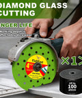 Four And A Half Inch Tile Cutter Diamond Saw Blade For Angle Grinder Set Of 3 Ultra Thin Industrial Grade Blades cutting glass