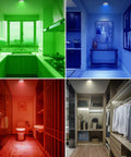 Battery Powered LED Ceiling Light With Remote Control, 12 Color Mood Lights And 4 Vibe Modes in various room settings