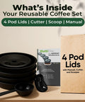 Reusable Coffee Capsule Lids For Nespresso Vertuo Refilling Pods For All VertuoLine Machines Budget Friendly No Fuss Easy To Use Reusable Coffee Pods Lids 4 Count