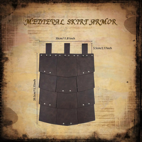 Mens Leather Medieval Pauldron Armor Set 8 Piece Viking Knight LARP Ren Faire Cosplay Shoulder Armor With Belt Tassets Bracers