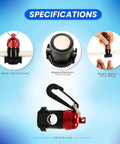 Red Magnetic Regulator Octopus Hose Holder Clip For Scuba Diving Gear with specifications and dimensions shown