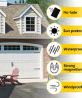 Garage with 32 Pack Two Car Garage Magnetic Panels Kit With Faux Window Sheets For Metal Doors Decor Easy Peel And Stick