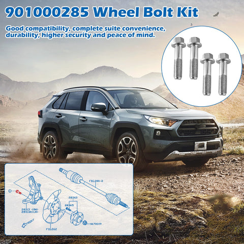 Must Have Wheel Bolt Kit 901000285 With Hub Bearing Bolts For Subaru Outback Legacy Tribeca 2005 2016 Front And Rear