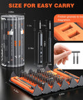 All In One 138 In 1 Electric Cordless Screwdriver Set With 120 Precision Bits For Quick Home Repairs DIY Pro Level Tool Kit With Magnetic Bit Holder Reversible Driver Bit Case And Versatile Screwdriving For Any Project, 8.82in case