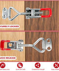 Beefy Heavy Duty Toggle Latch Clamp Set 6 Pack 330 Pound Capacity Zinc Plated Steel Quick Release Adjustable Closure Detail