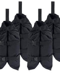Beefed Up Heavy Duty Canopy Weight Bags Set Of 4 for instant outdoor shelters in 1680D waterproof polyester, black color.
