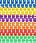 Hella Cool Big Time 120 Piece Math Manipulatives Counting Bear Set With Vibrant Six Color Blocks in rows of colorful plastic bears.