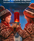 Two children with winter hats holding USB Powered Volcano Night Light For Kids And Adults, Relaxing Mood Lamp For Bedroom And Office Desk Decor