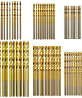 60 Piece Mini Titanium Twist Drill Bit Set For Wood Metal Plastic Aluminum And Steel With Pro Grade Fully Ground HSS 4341 Bits