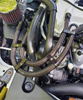 Top Notch 10 Piece AN4 An6 An8 And An10 Billet Aluminum Hose Clamp Separator Kit Perfect For Oil Fuel And Water Lines Keeping Your Rigs Tight And Leak-Free With Smooth Texture Grip, braided hoses in engine bay