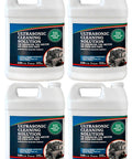 Ultrasonic Carb Cleaner Concentrate For Cars And Motorcycles, 4 Gallons, Powerful Clean Fluid That Breaks Down Dirt, Varnish, Gums, And Buildup From Carburetors, Valves, And Heat Exchangers. 4 one-gallon jugs