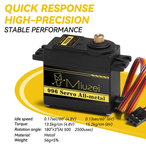 MG996R 55g Metal Gear Torque Digital Servo Motor for RC Helicopter Car Boat Robot High Speed