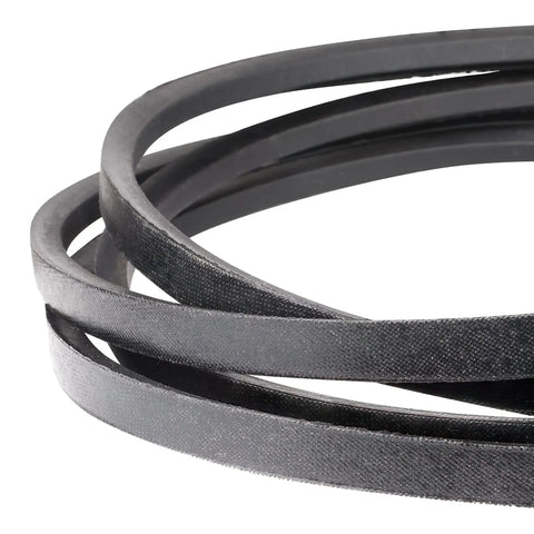 Close-up of 265-827 Replacement Drive Belt With Aramid Construction for heavy-duty lawn and industrial machines.