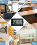 24 Pack Mini Digital Hygrometer Thermometer Indoor Humidity Monitor Temperature Humidity Gauge With Fahrenheit Readout For Greenhouse Garden Cellar Closet Easy At A Glance And Real Time Environmental Tracking black digital hygrometer for office, kitchen, classroom, babyroom