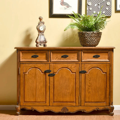 Wooden cabinet with Oval Birdcage Cabinet Knobs Set, 12 Pack Iron Drawer Pulls in flat black finish installed on doors and drawers.