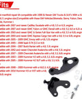 Heavy Duty Exhaust Manifold Bolt Repair Kit Yank Broken Studs Plug Rattling Leaks For Chevy Silverado Sierra Yukon 4 Point 8 5 Point 3 Liter V Engines Quick Install showing compatibility details and included parts.