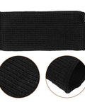 Heavy Duty Cut Resistant Arm Sleeves With Snag Proof Mesh For Gardening And Yard Work Lightweight Safety Arm Guards in black fabric.
