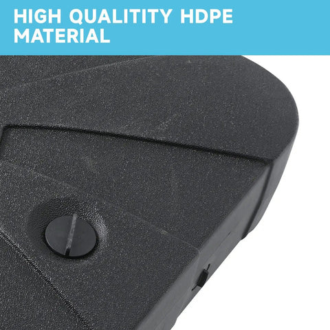 Heavy Duty Cantilever Umbrella Weighted Base, 300 Lb Capacity, 34 by 34 by 7 Inches, Outdoor Offset Stand close-up view