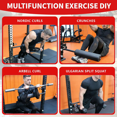 Nordic Leg Roller For Rack Mounted Pro Grade Home Gym, Bulgarian Split Squat Accessory And Nordic Hamstring Curl Attachment use demo