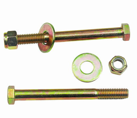 Beefy Half Inch Hex Head Bolt With Nylon Lock Nut And Large Washer Kit In Colored Galvanized Alloy Steel Grade Five Four Pack For Heavy Duty Projects And Reliable Fastening, bolts and washer