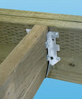 Size Ten Strong Drive SD Connector Screws, 1-1/2 Inch Length, 1/4 Inch Hex Head, Galvanized Coating securing wood beams
