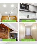 Ceiling fixtures in bathrooms, kitchens, hotels, and wall sconces showcasing ideal settings for Pack Of 4 13W GX23 CFL Light Bulbs.