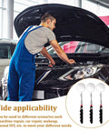 Mechanic using Six Piece Telescoping Inspection Mirror Set With Retractable Long Handles Extendable Up To 29 Inches 360 Degree Rotating Under Vehicle Mirror Durable Anti Rust Metal For Technicians Mechanics And Contractors to inspect car engine.