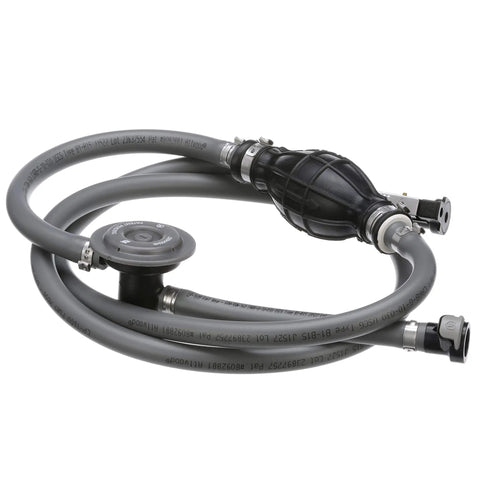 Pro Grade Marine Fuel Line Kit With Six Feet Of Three Eighths Inch Hose Tank And Engine Fittings Sprayless Connector Primer Bulb