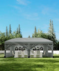 Heavy Duty 10 By 20 Pop Up Canopy Tent For Party Bashes And Big Events Commercial Grade Event Shelter with 6 removable sidewalls
