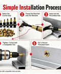 Heavy Duty Carbon Steel Rivet Nut Tool Set With M3 To M12 Mandrels And Nuts For Fast Fastening Jobs On Cars And Home Repairs That Really Get The Job Done Right, installation steps