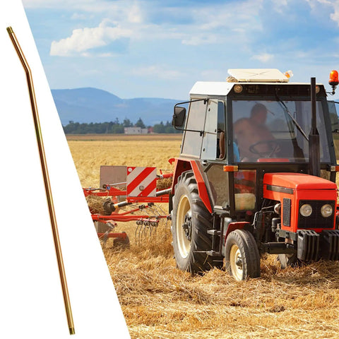 Flexible Grease Extension Hose For High Pressure, Heavy Duty Lubrication Tube next to a tractor in a field