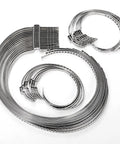 36 Pack CV Boot Clamps Kit With 304 Stainless Steel Crimp Bands And Adjustable Ear Design, small and large sizes shown