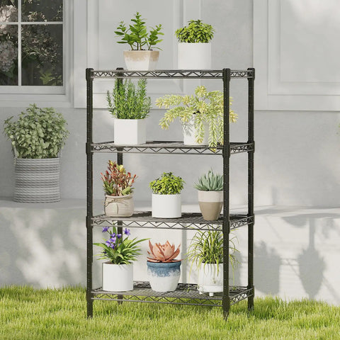 Heavy Duty 4 Tier Wire Shelving Rack Built Like A Tank With A Rock Solid Steel Frame Holds 200 Lbs Per Shelf Total Workhorse Garage Tool Organizer And Weekend Warrior Gear Storage Setup