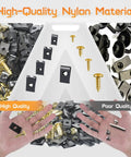 170 Piece Car U Clip And Screw Kit With 10 Sizes For Dash Panels Door Trim Bumpers And Interiors Pro Grade Heavy Duty Automotive U Nut Clip Set By OTUAYAUTO Heat Treated Steel, showing high-quality nylon material.