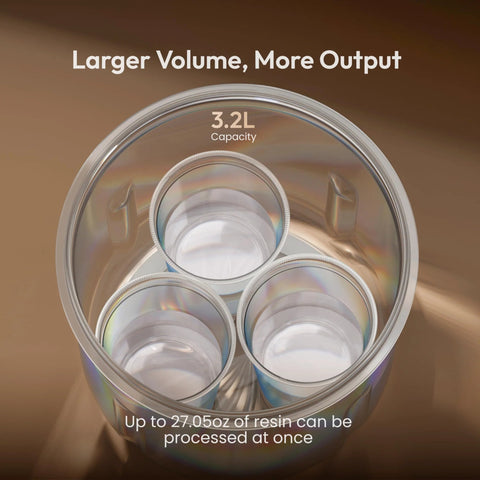 Resiners Resin Bubble Remover Airless Pro; round vacuum chamber with four inner cups, 3.2L capacity