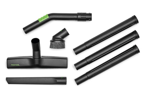Standard Cleaning Set RS ST D 27 To 36 Plus for Tight Spaces and All Surfaces and Floors Gray Pro Grade Cleaning Kit tools displayed.