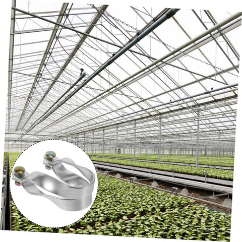 Heavy Duty U Shaped Aluminum Pipe Clamp Set for Greenhouse, 5 Pack Garden Clips for Fixing Aluminum Frames, Sturdy Hose Bracket for Tube Support, Weatherproof Outdoor DIY Clamp