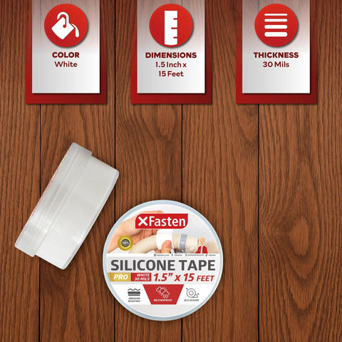 Self Fusing Silicone Tape Pro White Heavy Duty Plumbing Tape For Leaks Radiator Hoses Drain Pipes Electrical Cords Garden Hose