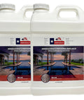 Five Gallon Wet Look Paver And Concrete Sealant With Heavy Duty Polymer Formula For Natural Stone Enhancement And Rock Solid No Sweat Protection Made In Usa, two 2.5-gallon containers.