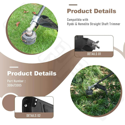 Grass Shield Guard For Ryobi And Homelite Straight Shaft Trimmers, Compatible With RY253SS UT33650B RY251PH RY252CS RY251PH Models