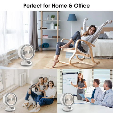 2 In 1 Heater And Fan Combo 1500W Portable Space Heater with Adjustable Thermostat Oscillating Cooling Fan in home and office settings